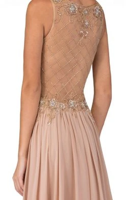 Elizabeth K - GL1304 Sleeveless Embellished Long Dress Mother Of The Bride