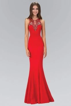 Formal Gowns Elizabeth K - GL1315 Keyhole Illusion Sheath Gown