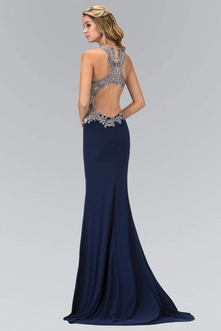 Prom Dresses Elizabeth K - GL1331 Beaded Illusion Neck Jersey Gown 4 Prom Dresses Elizabeth K - GL1331 Beaded Illusion Neck Jersey Gown
