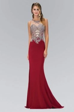 Prom Dresses Elizabeth K - GL1331 Beaded Illusion Neck Jersey Gown 7 Prom Dresses Elizabeth K - GL1331 Beaded Illusion Neck Jersey Gown