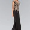 Elizabeth K - GL1333 Embellished V-Neck Jersey Long Gown Formal Gowns 2 Elizabeth K - GL1333 Embellished V-Neck Jersey Long Gown Formal Gowns