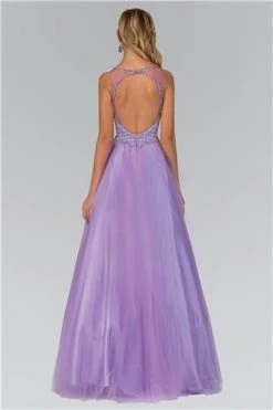 Formal Gowns Elizabeth K - GL1353 Illusion Bateau Neckline Tulle Ballgown 5 Formal Gowns Elizabeth K - GL1353 Illusion Bateau Neckline Tulle Ballgown