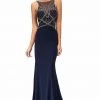 Formal Gowns Elizabeth K - GL1360 Jewel Embellished Spaghetti Strap Jersey Gown 1 Formal Gowns Elizabeth K - GL1360 Jewel Embellished Spaghetti Strap Jersey Gown