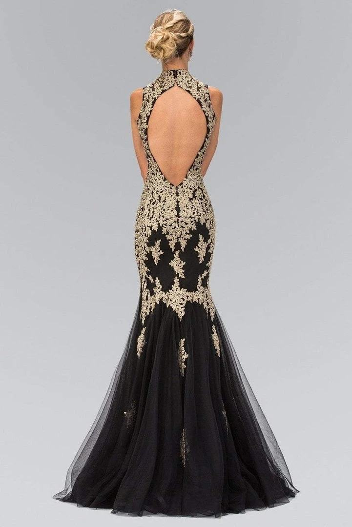 Elizabeth K - GL1365 Embellished High Neck Mermaid Gown Formal Gowns 5 Elizabeth K - GL1365 Embellished High Neck Mermaid Gown Formal Gowns
