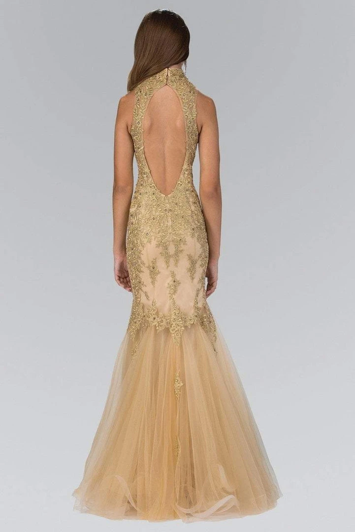 Elizabeth K - GL1365 Embellished High Neck Mermaid Gown Formal Gowns 6 Elizabeth K - GL1365 Embellished High Neck Mermaid Gown Formal Gowns