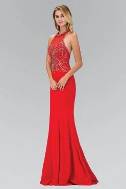 Elizabeth K - GL1373 Jewel-Accented Halter Neck Jersey Gown 7 Elizabeth K - GL1373 Jewel-Accented Halter Neck Jersey Gown