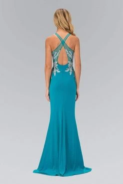 Elizabeth K - GL1387 Jewel Neckline Sequin Embellished Gown 5 Elizabeth K - GL1387 Jewel Neckline Sequin Embellished Gown