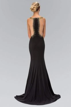 Elizabeth K - GL1399 Bead Embellished Scoop Neck Gown Formal Gowns