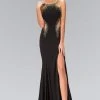 Elizabeth K - GL1399 Bead Embellished Scoop Neck Gown Formal Gowns 1 Elizabeth K - GL1399 Bead Embellished Scoop Neck Gown Formal Gowns