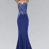 Prom Dresses Elizabeth K - GL1413 Illusion Jewel Neckline With Sheer Back Gown