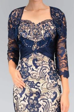 Elizabeth K - GL1419 Embellished Lace Sweetheart Trumpet Dress 8 Elizabeth K - GL1419 Embellished Lace Sweetheart Trumpet Dress