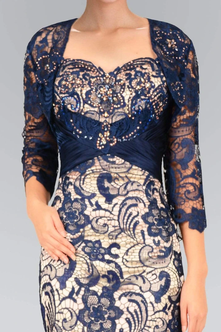 Elizabeth K - GL1419 Embellished Lace Sweetheart Trumpet Dress 5 Elizabeth K - GL1419 Embellished Lace Sweetheart Trumpet Dress