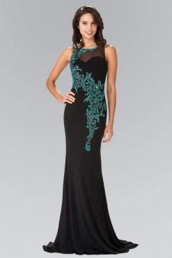 Elizabeth K - GL1471 Beaded Lace Applique Mermaid Gown