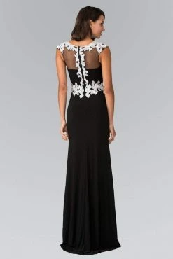 Elizabeth K - GL1472 Embellished Lace Applique Gown Formal Gowns
