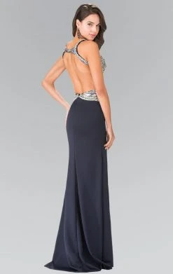 Elizabeth K - GL1473 Embellished Halter Neckline Jersey Gown 5 Elizabeth K - GL1473 Embellished Halter Neckline Jersey Gown