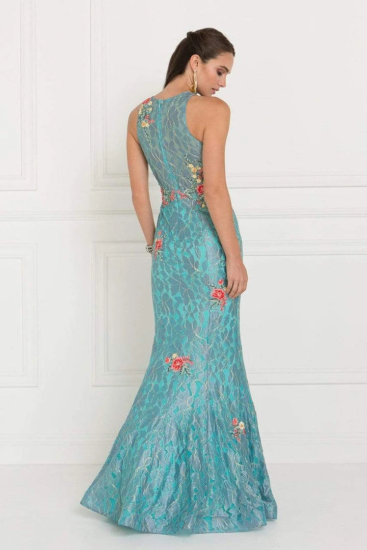Formal Gowns Elizabeth K - GL1504 Floral Lace Fitted Mermaid Dress 6 Formal Gowns Elizabeth K - GL1504 Floral Lace Fitted Mermaid Dress