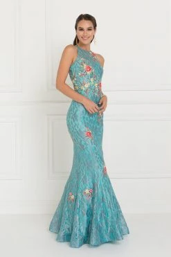 Formal Gowns Elizabeth K - GL1504 Floral Lace Fitted Mermaid Dress 11 Formal Gowns Elizabeth K - GL1504 Floral Lace Fitted Mermaid Dress