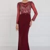 Elizabeth K - GL1506 Sheer Long Sleeves Sequined Evening Dress Formal Gowns 2 Elizabeth K - GL1506 Sheer Long Sleeves Sequined Evening Dress Formal Gowns