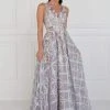 Elizabeth K - GL1550 Floral Embroidered Lattice Tulle A-Line Gown Formal Gowns