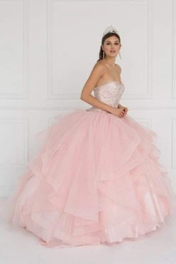 Formal Gowns Elizabeth K - GL1551 Jeweled Sweetheart Ruffled Ballgown With Bolero 9 Formal Gowns Elizabeth K - GL1551 Jeweled Sweetheart Ruffled Ballgown With Bolero
