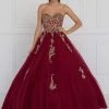 Elizabeth K - GL1560 Strapless Beaded Sweetheart Tulle Ballgown Formal Gowns 2 Elizabeth K - GL1560 Strapless Beaded Sweetheart Tulle Ballgown Formal Gowns