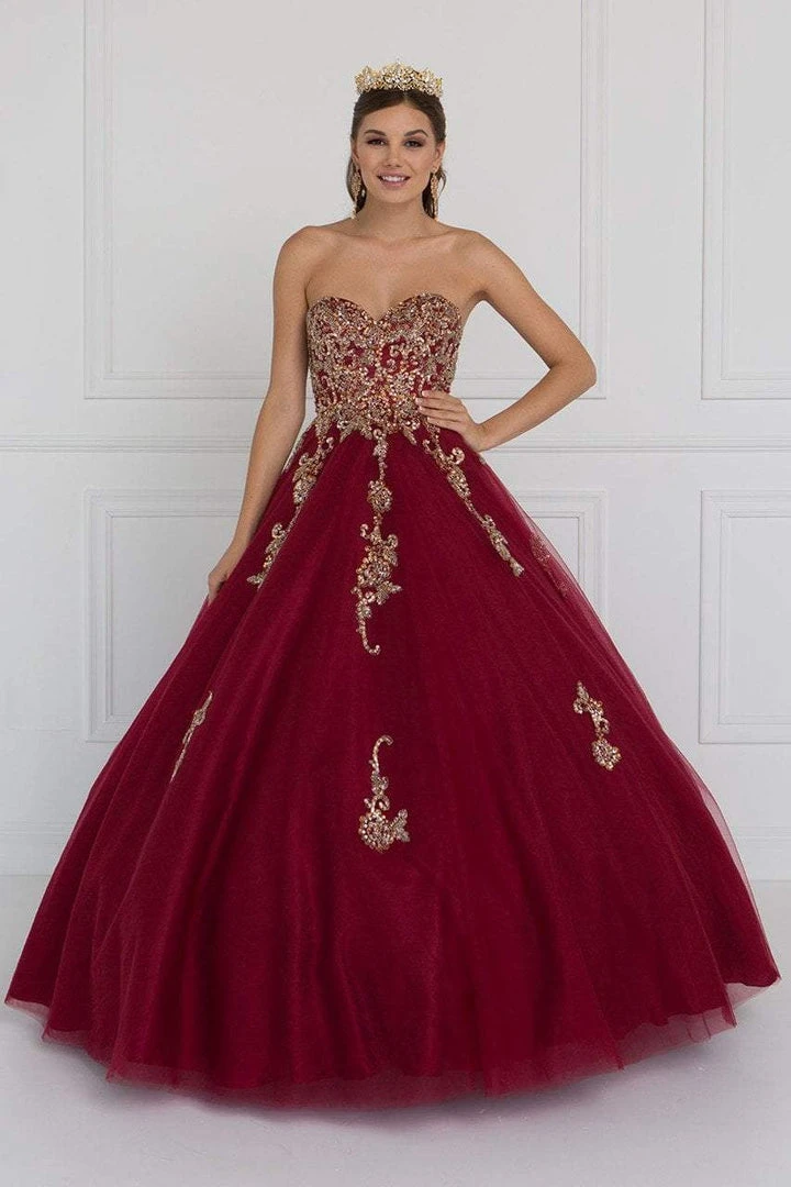 Elizabeth K - GL1560 Strapless Beaded Sweetheart Tulle Ballgown Formal Gowns 3 Elizabeth K - GL1560 Strapless Beaded Sweetheart Tulle Ballgown Formal Gowns
