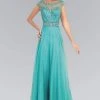 Formal Gowns Elizabeth K - GL2002 Illusion Bateau Neckline Chiffon A-line Gown