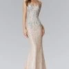 Formal Gowns Elizabeth K GL2004 Strapless Bead Textured Mermaid Gown 2 Formal Gowns Elizabeth K GL2004 Strapless Bead Textured Mermaid Gown