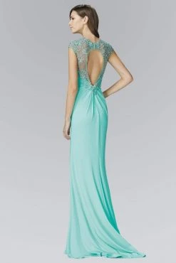Elizabeth K - GL2011 Jeweled Illusion Jewel Neck Dress Formal Gowns 7 Elizabeth K - GL2011 Jeweled Illusion Jewel Neck Dress Formal Gowns