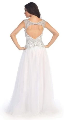 Elizabeth K - GL2017 Beaded Scoop Neck A-Line Gown 9 Elizabeth K - GL2017 Beaded Scoop Neck A-Line Gown