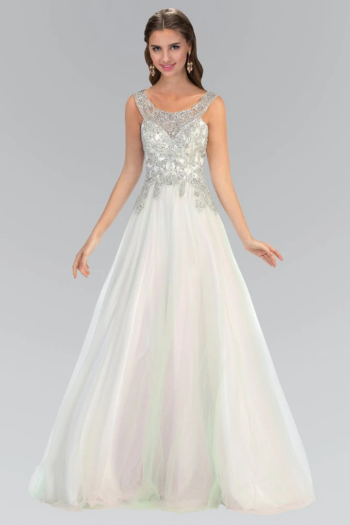 Elizabeth K - GL2017 Beaded Scoop Neck A-Line Gown 3 Elizabeth K - GL2017 Beaded Scoop Neck A-Line Gown