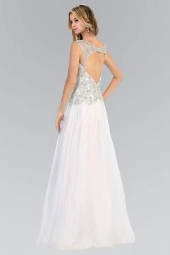 Elizabeth K - GL2017 Beaded Scoop Neck A-Line Gown 8 Elizabeth K - GL2017 Beaded Scoop Neck A-Line Gown