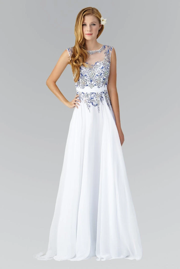 Formal Gowns Elizabeth K - GL2056 Jewel Illusion Embellished Gown 3 Formal Gowns Elizabeth K - GL2056 Jewel Illusion Embellished Gown