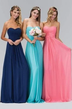 Elizabeth K - GL2070 Strapless Pleated Sweetheart Chiffon Dress 9 Elizabeth K - GL2070 Strapless Pleated Sweetheart Chiffon Dress