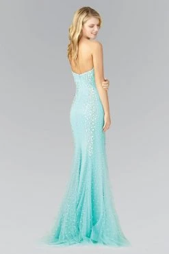 Formal Gowns Elizabeth K - GL2072 Jewel Embellished Tulle Mermaid Gown 5 Formal Gowns Elizabeth K - GL2072 Jewel Embellished Tulle Mermaid Gown