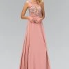 Formal Gowns Elizabeth K - GL2085 Sequined Illusion Bateau Neck A-Line Dress 1 Formal Gowns Elizabeth K - GL2085 Sequined Illusion Bateau Neck A-Line Dress
