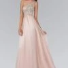 Elizabeth K - GL2094 Bead Embellished Asymmetric Neck Chiffon Gown 2 Elizabeth K - GL2094 Bead Embellished Asymmetric Neck Chiffon Gown
