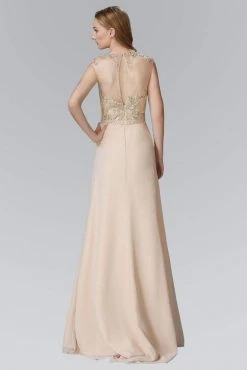 Elizabeth K - GL2099 Jewel Illusion Draped Chiffon Gown Formal Gowns 7 Elizabeth K - GL2099 Jewel Illusion Draped Chiffon Gown Formal Gowns