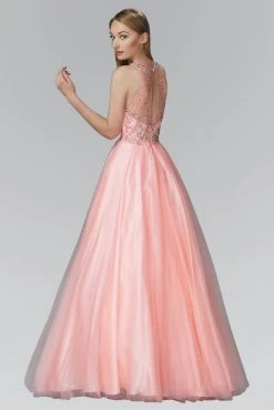 Formal Gowns Elizabeth K - GL2112 Jewel Embellished Sheer Bodice Ballgown