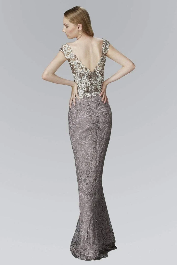 Formal Gowns Elizabeth K - GL2138 Embroidered V-Neck Mermaid Gown 4 Formal Gowns Elizabeth K - GL2138 Embroidered V-Neck Mermaid Gown