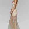 Formal Gowns Elizabeth K - GL2152 Embellished Strapless Sweetheart Sheer Gown