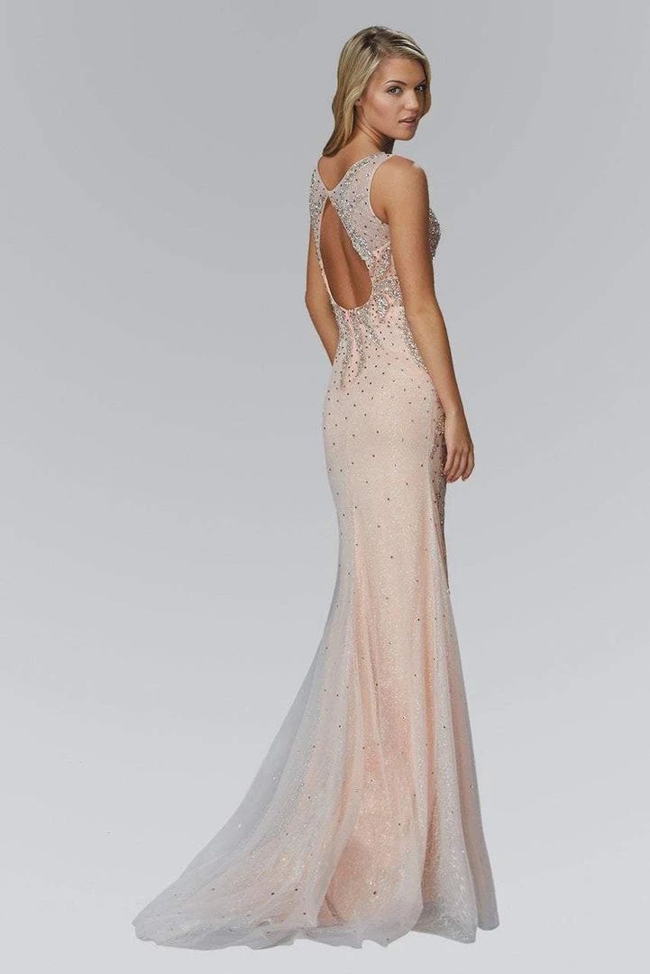 Elizabeth K - GL2154 Jewel Embellished Bateau Neckline Gown 4 Elizabeth K - GL2154 Jewel Embellished Bateau Neckline Gown