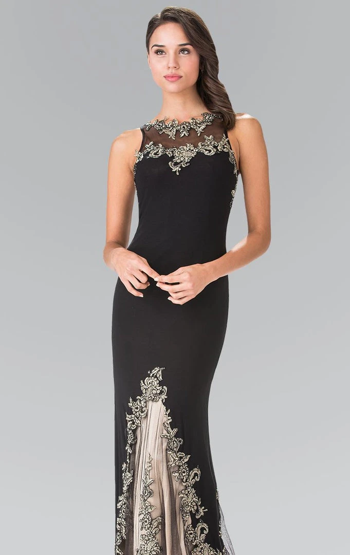 Formal Gowns Elizabeth K - GL2204 Embroidered High Neck Gown 5 Formal Gowns Elizabeth K - GL2204 Embroidered High Neck Gown