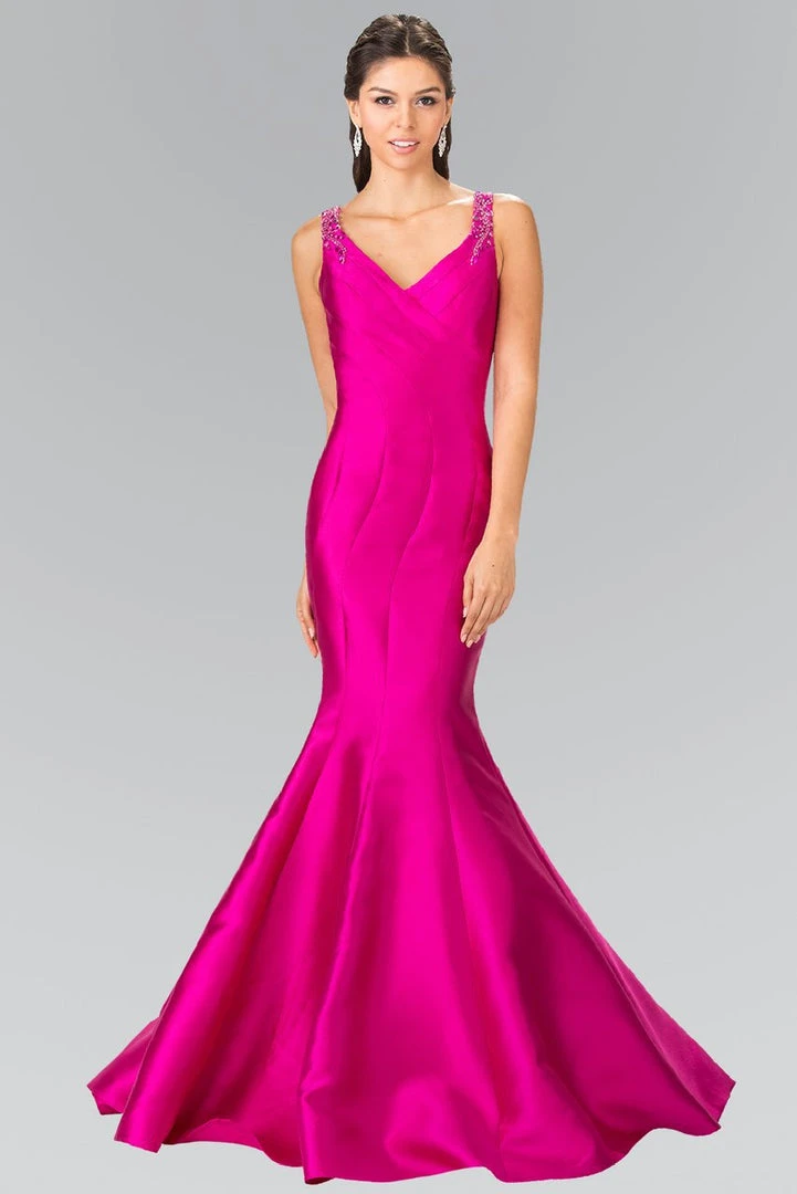 Formal Gowns Elizabeth K - GL2212 Sleek V-Neck Mikado Trumpet Gown 7 Formal Gowns Elizabeth K - GL2212 Sleek V-Neck Mikado Trumpet Gown