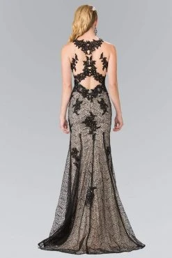 Formal Gowns Elizabeth K - GL2220 Embroidered Halter Neck Mermaid Dress 9 Formal Gowns Elizabeth K - GL2220 Embroidered Halter Neck Mermaid Dress