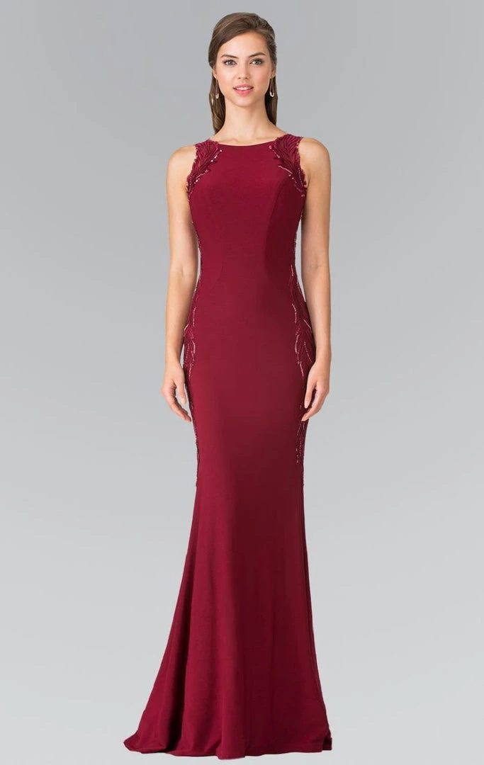 Formal Gowns Elizabeth K - GL2222 Embellished Scoop Neck Jersey Sheath Dress 5 Formal Gowns Elizabeth K - GL2222 Embellished Scoop Neck Jersey Sheath Dress