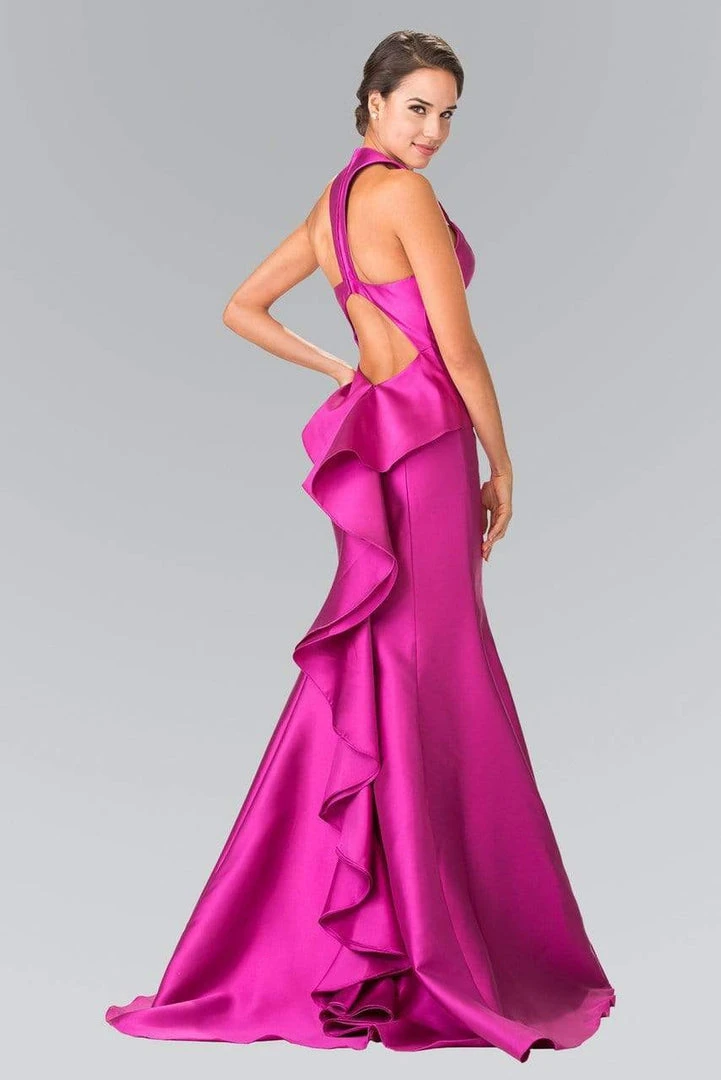 Formal Gowns Elizabeth K - GL2224 Chic V-Neck Mikado Mermaid Dress 8 Formal Gowns Elizabeth K - GL2224 Chic V-Neck Mikado Mermaid Dress
