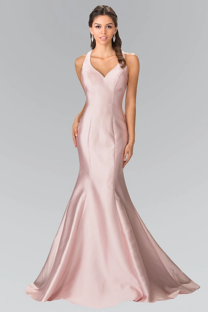 Formal Gowns Elizabeth K - GL2224 Chic V-Neck Mikado Mermaid Dress 3 Formal Gowns Elizabeth K - GL2224 Chic V-Neck Mikado Mermaid Dress