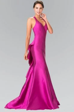 Formal Gowns Elizabeth K - GL2224 Chic V-Neck Mikado Mermaid Dress 16 Formal Gowns Elizabeth K - GL2224 Chic V-Neck Mikado Mermaid Dress