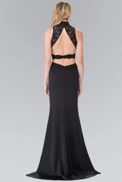 Elizabeth K - GL2225 Bead Embellished High Neck Sheath Gown Formal Gowns 8 Elizabeth K - GL2225 Bead Embellished High Neck Sheath Gown Formal Gowns